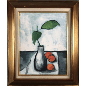 Still Life with Fruit and Plant in a Vase